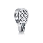 Sterling Silver Tennis Racquet Charm Bead for European Bracelets