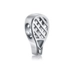 Set of 2 Sports Champion Trophy Dangle Tennis Racquet Charm Bead Sterling Silver - Image 2
