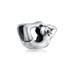 Set of 2 Black White Yin Yang Yogi Gymnastics Yoga Pose Charm Bead Enamel Silver - Image 2