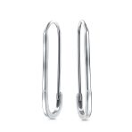 Inspirational Safety Pin Dangle Earrings for Displaced People Gold Plated Silver - Image 2