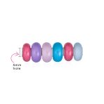 Multi Color Set Opaque Blue Pink Purple Glass Charm Bead Sterling Silver Core For Bracelet - Image 3