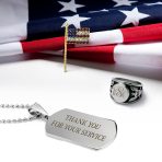 X-Large Military Dog Tag Pendant Necklace Stainless Steel 24 Inch Ball Chain - Image 16