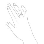 Pave CZ Halo 3CT Round Solitaire Opal Engagement Ring with Split Shank Band - Image 3