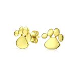 BFF Animal Lover Pet Dog Cat Paw Print Stud Earrings Pendant Set .925 Sterling Silver - Image 2