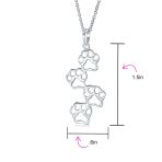 Animal Paw Prints Pendant Necklace Silver Pet Lovers - Image 4