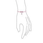 Empowerment Pink Ribbon Charm Bracelet - Genuine Leather Silver Clasp 6-8 Inch - Image 3