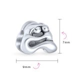 Set of 2 Mother Loving Family Flower Daisy CZ Heart 'My Wife' Charm Bead Silver - Image 4