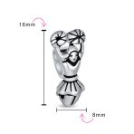 Set of 2 Volleyball and School Spirit Cheerleader Charm Bead Sterling Silver - Image 4