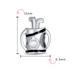 Set of 2 Golf Ball Golf Bag Clubs Charm Bead Sterling Silver for Bracelet - Image 4
