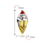 Multi Color Ice Cream Cone Charm Bead 14K Gold Plated Silver for Bracelet - Image 3