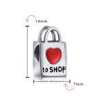 Heart Love Charm Bead Sterling Silver for European Bracelet - Image 3