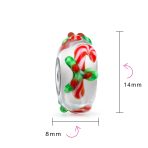 Murano Glass Christmas Charm Bead with Stocking Snowflake and Reindeer - Image 4