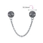 Double Daisy Clasp Spacer Charm: Floral Bouquet Safety Chain Bead for Bracelets - Image 4