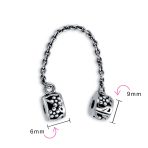 Double Safety Chain Clasp Spacer Charm Daisy Flower Bead for European Bracelet - Image 3