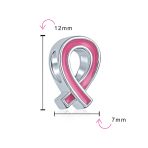Radiant Pink Ribbon Hope Breast Cancer Survivor Charm Bead - Sterling Silver - Image 3