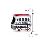 Set of 2 London Big Ben and Double Decker Bus Charm Bead Sterling Silver - Image 4