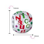 Naughty Nice Christmas Charm Bead Crystal Spacer for European Bracelet - Image 3