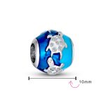 Tropical Ocean Blue Sea Turtle Charm Bead Sterling Silver for European Bracelet - Image 3