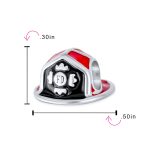 Firefighter Hat Charm Bead Sterling Silver for European Bracelet - Image 4