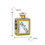 Crystal Bead Charm Two Tone Gold Plated Perfume Bottle for European Bracelet - Image 3