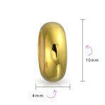 Yellow 14K Gold Plated Sterling Silver Clasp Spacer Charm - Image 3