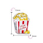 Movie Lover Popcorn Charm Bead Enamel Sterling Silver for European Bracelets - Image 3
