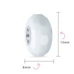 Set of 2 Translucent Murano Faceted Glass Charm Bead with Sterling Silver Core - Image 41