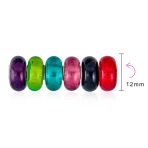 Mixed Spacer Set Murano Glass Charm Bead Jewel Tones Sterling Silver Core - Image 4