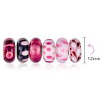 Mix Set Shades of Red & Pink Murano Glass Charm Bead for Bracelets .925 Sterling Silver - Image 4