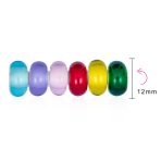 Mixed Spacer Set Aqua Green Yellow Red Pink Purple Murano Glass Charm Bead - Image 3