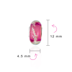 Mixed Set Sterling Silver Core Translucent Murano Glass Charm Bead for Bracelet - Image 4