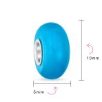 Smooth Opaque Murano Glass Charm Bead for European Bracelets Sterling Silver - Image 15
