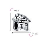 Set of 2 New Homeowner & Cartoon Family Friends Charm Bead Sterling Silver - Image 4