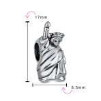 Statue Of Liberty Charm Bead Sterling Silver for Bracelet Travel Souvenir - Image 3