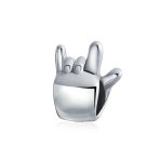 I Love You Hand Sign Symbol Charm Bead .925 Sterling Silver for Bracelet - Image 3