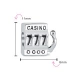 Las Vegas Lucky 777 Casino Slot Machine Charm Bead Sterling Silver for Bracelet - Image 3