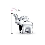 Lucky Zoo Animal Charm Bead Trunk Up Elephant Sterling Silver for Bracelets - Image 3