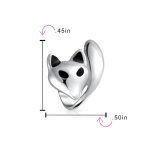 Set of 3 Koala Panda, Elephant, Foxy Lady Animal Fox Charm Bead Sterling Silver - Image 5