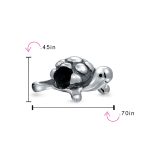 Set of 2 Nautical Travel Crab & Sea Turtle Charm Bead Sterling Silver - Image 4