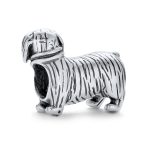 Oxidized Silver Dachshund Hot Dog Charm Bead European Bracelet Pet Animal Lover - Image 3