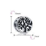 Family Tree of Life Charm Bead Oxidized Silver for European Bracelets - Image 4