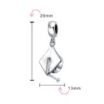 Graduate Trencher Cap Dangle Charm Bead Sterling Silver for European Bracelet - Image 5