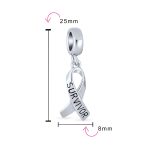 Breast Cancer Survivor Hope Dangle Charm Bead Symbolic - Image 4
