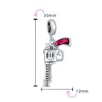 Western Dangle Toy-Gun-Charm Bead .925 Sterling Silver for European Bracelet - Image 3