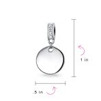 Initial Alphabet Bead Charm Yellow Crystal Accent Dangle for European Bracelet - Image 82