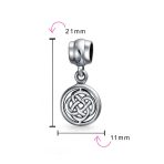 Set of 2 Romantic Celtic Love Knot Infinity Dangle Charm Bead Sterling Silver - Image 4