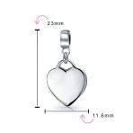 Initial Alphabet Bead Charm Heart Tag Dangle Sterling Silver for European Bracelet - Image 4