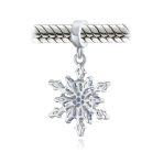 Christmas Charm Bead Ice Blue Crystal Snowflake for Winter Holiday Bracelets - Image 4