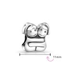 BFF Best Hugging Friends Forever Charm Bead Sterling Silver - Image 3