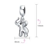 Lucky Animal Bambi Elephant Dangle Charm Bead .925 Sterling Silver Fits European Bracelet - Image 3